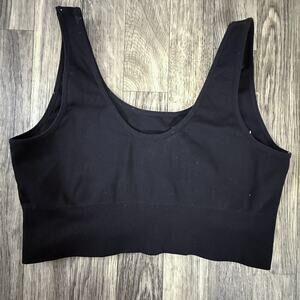 Fruit of the Loom Black Seamless Bra Top XL Style FT1989 Nylon Spandex Scoop